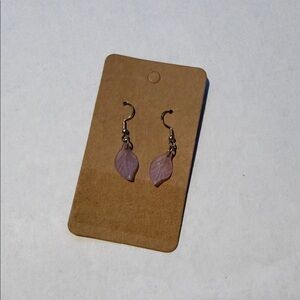 Pink Leaf Drop Earrings - Lightweight Women’s Fashion